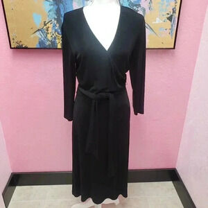 Chico's Travelers Size 1 Faux Wrap Dress with Tie